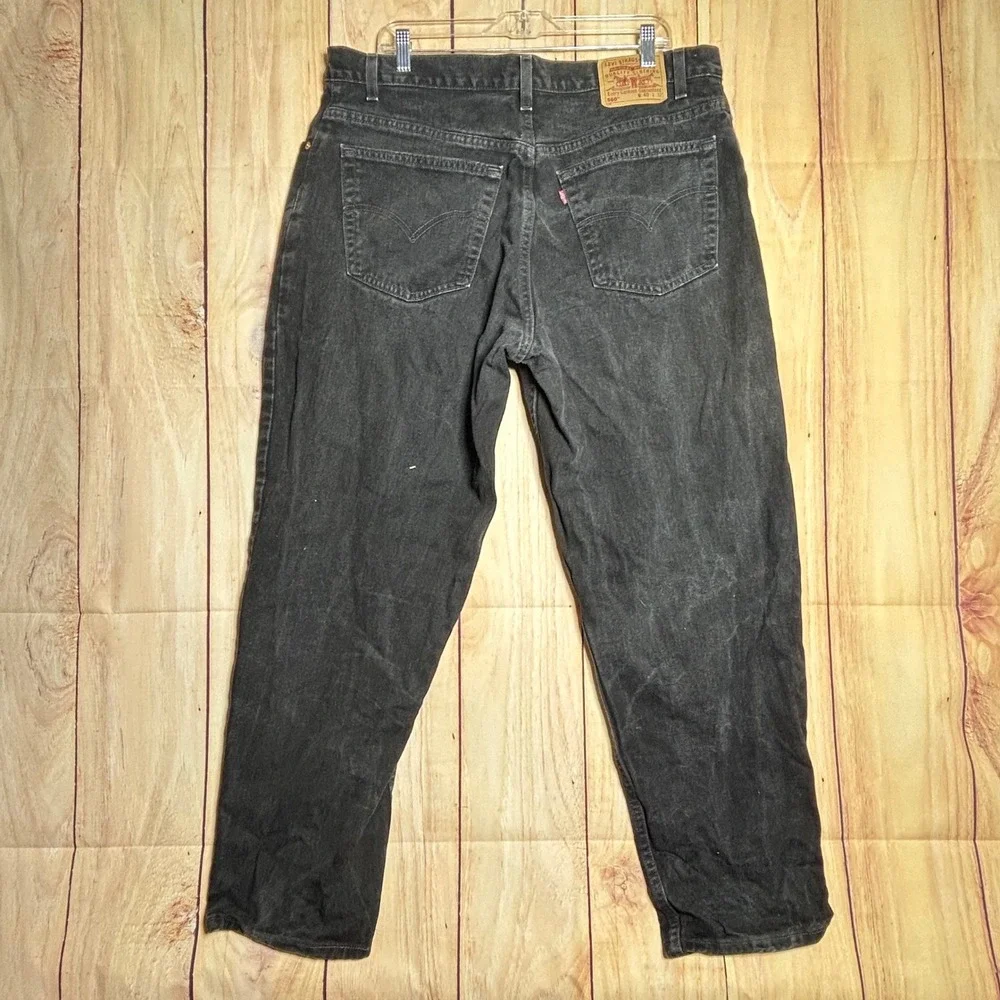 Levi's 560 Loose Fit Tapered Leg Mens 40x32 Black Vintage Denim Made in USA 1986